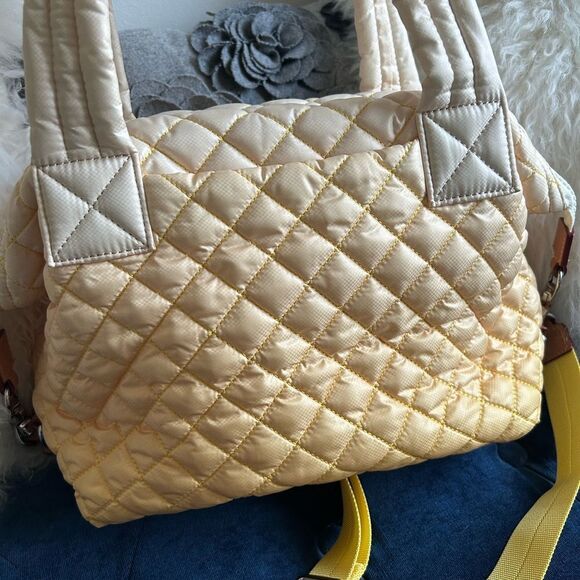 MZ Wallace Quilted Cream and Yellow Baby Bag - Picture 4 of 5